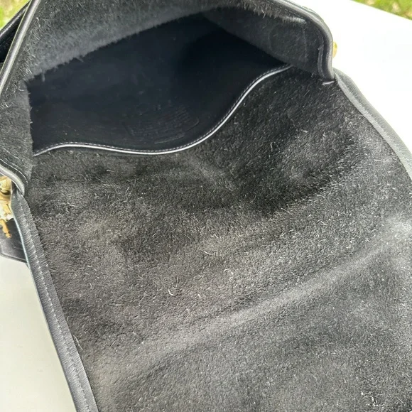 Vintage Coach 5130 Black Leather Station Satchel Crossbody Bag Brass Hardware - Picture 14 of 16